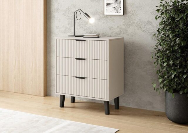 SCANDI 3S SLIM CHEST OF DRAWERS  CASHMERE COLOUR - imagine 5
