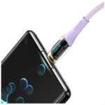 Cable USAMS Shadow Series US-SJ591 PD 100W with display USB-C to USB-C 2m black - imagine 7