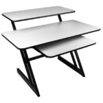 SD3 -  Biurko studyjne stanowisko robocze blat półka na sprzęt audio wysuwana półka na klawiaturę 91 4 cm