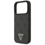 Guess Leather 4G Triangle Strass MagSafe case for iPhone 17 Pro black - imagine 6