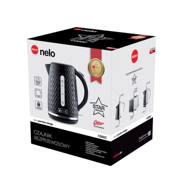 NELO kettle  capacity 1.7 l  power 2000 W  black - imagine 4