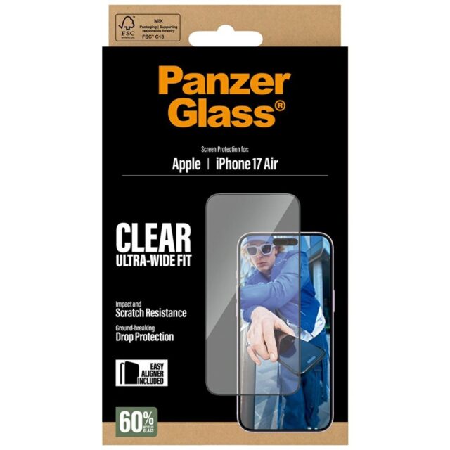 PanzerGlass Ultra-Wide Fit EasyAligner Tempered Glass for iPhone Air - imagine 5