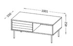 Cama CORTINA 490307 Bench/Table 100x55x45 black - imagine 4