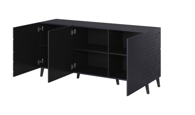 Nova chest of drawers 155x40x72 Garnet Mat - imagine 2