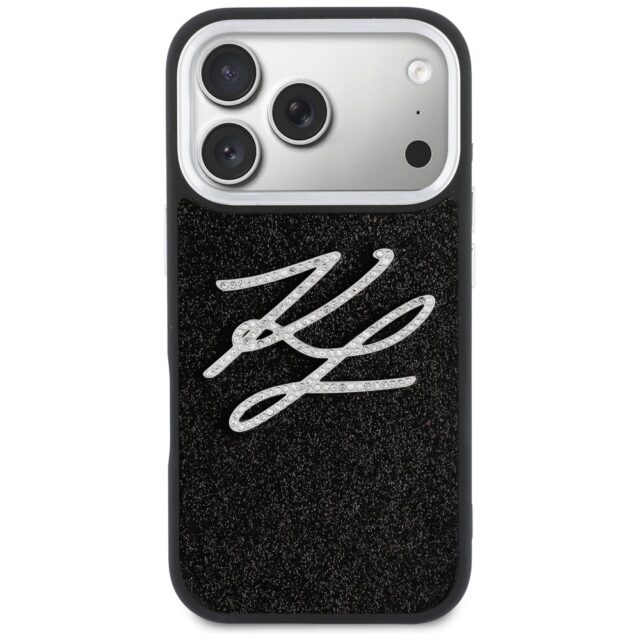 Etui Karl Lagerfeld IML Glitter KL        Diamond Logo do iPhone 17 Pro czarny - imagine 3