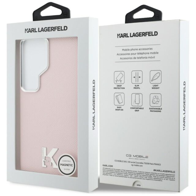 Case Karl Lagerfeld K Metal Logo MagSafe for Samsung Galaxy S26 Ultra pink - imagine 8
