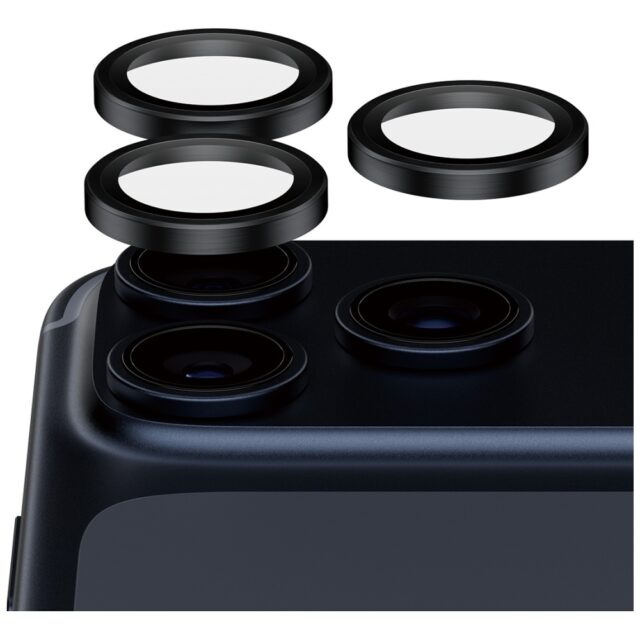 PanzerGlass Hoops Ceramic II Camera Lens Glass for iPhone 17 Pro / 17 Pro Max / 16 Pro / 16 Pro Max - imagine 2