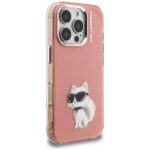 Case Karl Lagerfeld IML Aquarelle        Choupette & Logo for iPhone 16 Pro pink - imagine 4