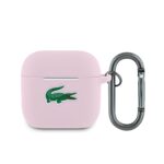 Lacoste LCA4SLOI AirPods 4 cover pink Silicone Croc Logo - imagine 4
