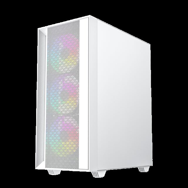 Gembird Fornax 4000W ARGB gaming ATX computer case  Midi Tower  backlight  White - imagine 3