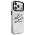 Etui Karl Lagerfeld IML Glitter KL        Diamond Logo do iPhone 17 Pro Max srebrny - imagine 4