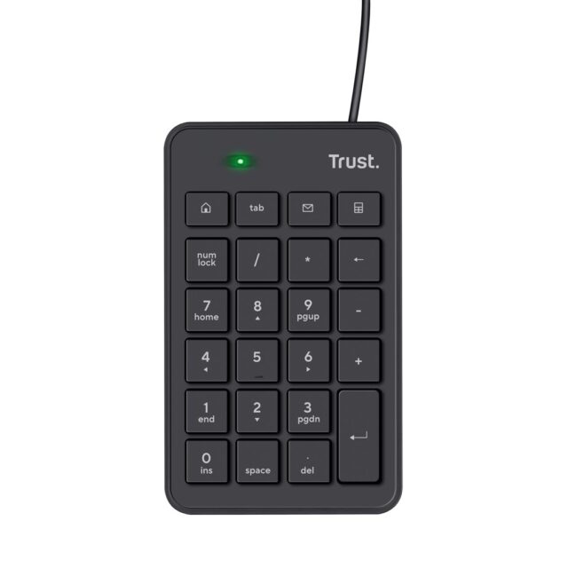Trust 22221 numeric keypad Laptop/PC USB Black - imagine 7