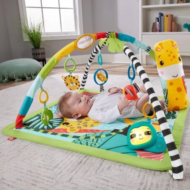 FISHER PRICE EDUCATIONAL 3IN1 RAINFOREST MAT HJW08 - imagine 4