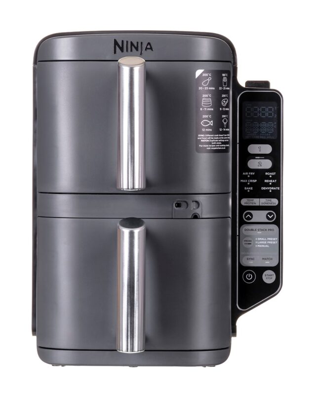 Ninja SL451EU fryer Double 9.5 L Stand-alone 2470 W Hot air fryer Black - imagine 9