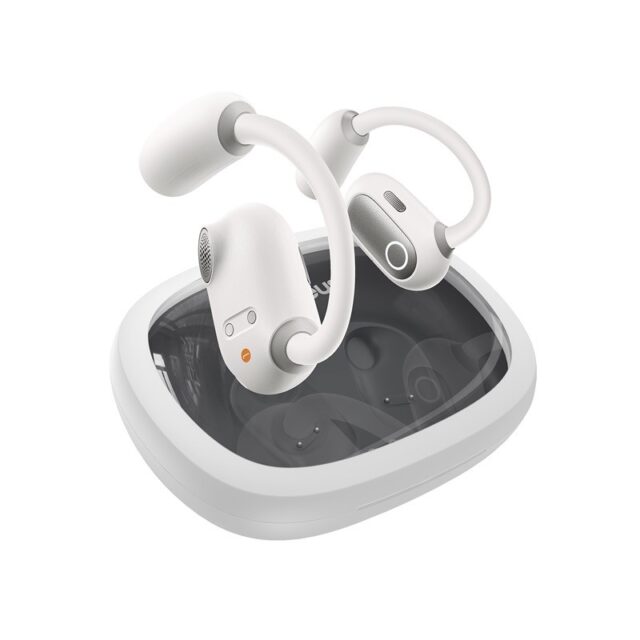 Baseus Eli Fit Open- Ear Headset Wireless Connectivity/Music USB Type-C Bluetooth White - imagine 5