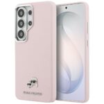 Karl Lagerfeld Grained PU Leather K&CH Heads Magnetic Zadní Kryt pro Samsung Galaxy S26 Ultra Pink