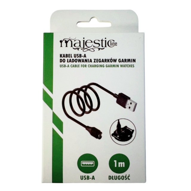 Cable USB-A MajesticLine for Charging Garmin Watches 1m black - imagine 3