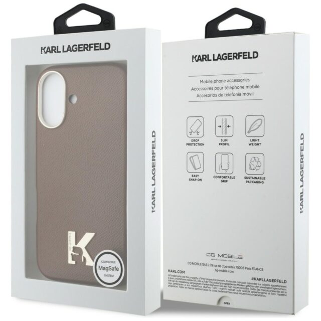 Case Karl Lagerfeld Karl Head Logo       MagSafe for iPhone 17 brown - imagine 8