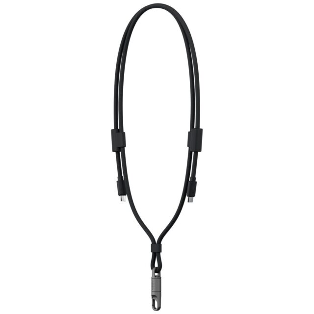 ENERGEA Lasso Lanyard Cable USB-C Phone Lanyard - USB-C 1.5m 240W Black - imagine 4