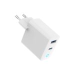 Gembird 2 Port 30W GaN USB fast charger LED white TA-UC-PDQC30L-W-01 - imagine 2