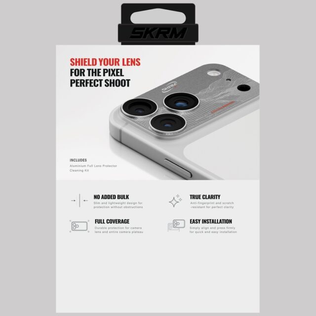 Camera Lens Glass Skinarma Sonix Full Aluminium for iPhone 17 Pro Max silver - imagine 3