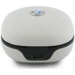 Headphones Bluetooth TWS BMW Leather      Metal Logo ENC taupe - imagine 4