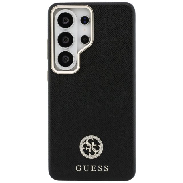 Case Guess Rhinestone Round Logo MagSafe for Samsung Galaxy S26 Ultra black - imagine 3