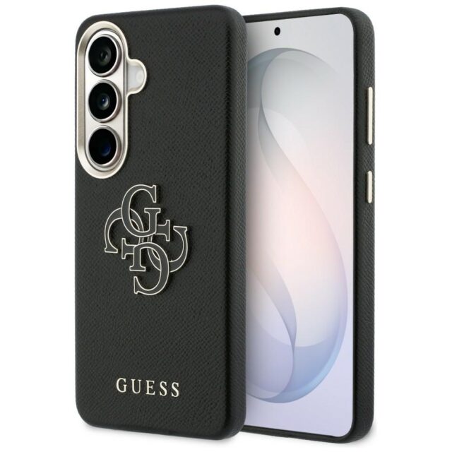 Case Guess Grained Big 4G Metal Logo for  Samsung Galaxy S26 black - imagine 2