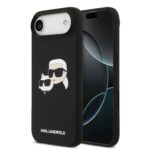 Karl Lagerfeld Liquid Silicone Double Heads MagSafe Zadní Kryt pro iPhone Air Black
