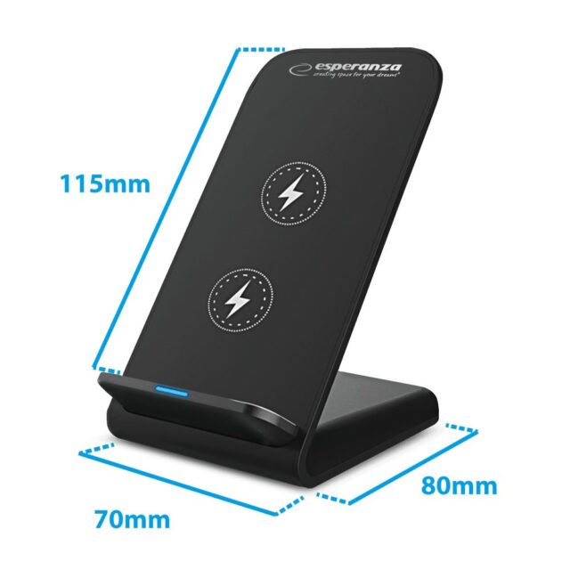 Esperanza EZC101 Wireless Charger Desk Stand for Phone - imagine 4