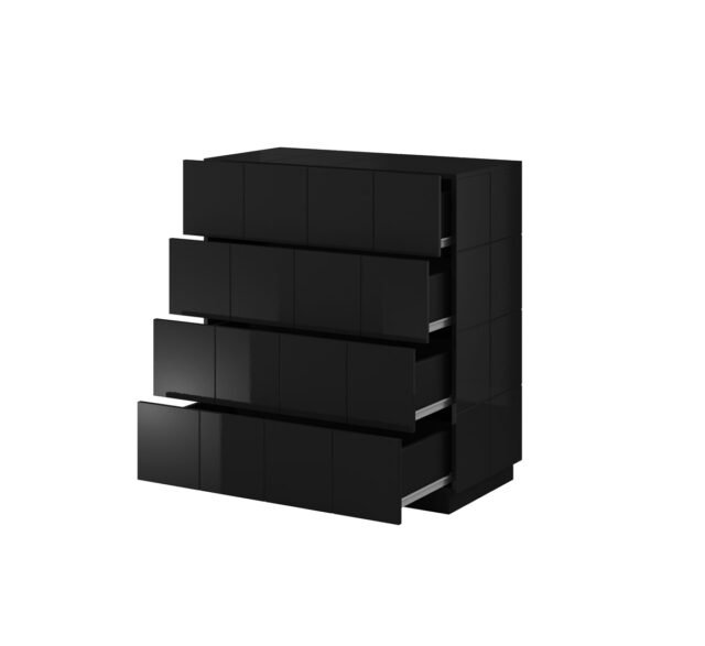 Cama chest of drawers 4D REJA black gloss/black gloss - imagine 3
