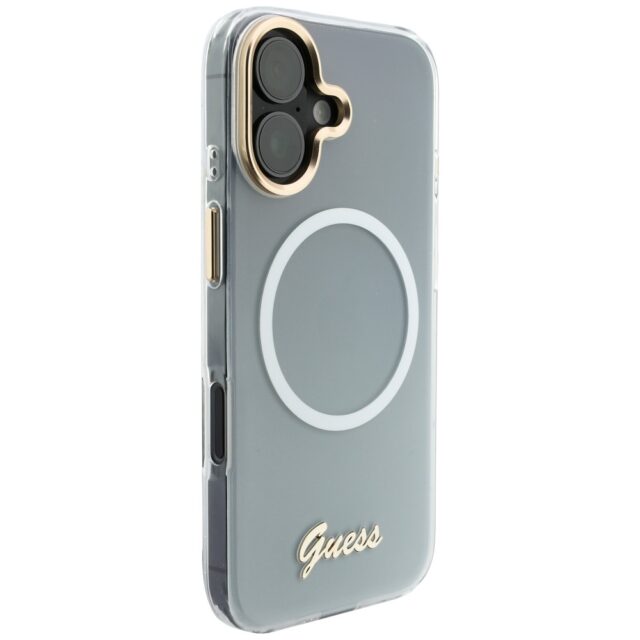 Case Guess IML Gradient Script Metal     MagSafe for iPhone 17 white - imagine 4
