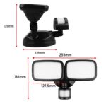 Maclean LED wall lamp  with PIR sensor  20W  1500lm  IP65  neutral white 4000K  black  MCE524 B