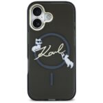 Case Karl Lagerfeld IML Choupettes Karl  Script Logo MagSafe for iPhone Air black