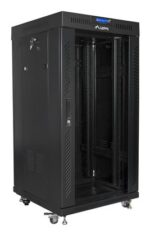 Lanberg FF01-6622-12BL rack cabinet 22U Freestanding rack Black - imagine 3