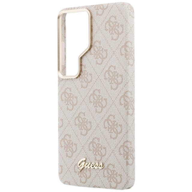 Guess PU 4G Script Metal Logo Magnetic Zadní Kryt pro Samsung Galaxy S26 Ultra Pink - imagine 7