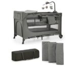 KinderKraft travel cot JOY 2 DARK GREY