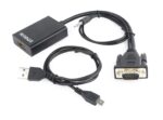 Gembird A-VGA-HDMI-01 video cable adapter 0.15 m HDMI Type A (Standard) VGA (D-Sub) Black