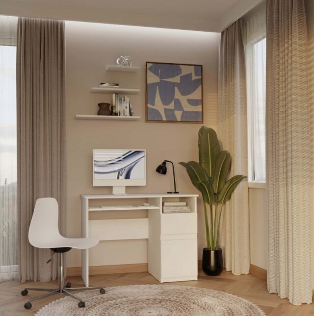 PORTO Desk Right White - imagine 7