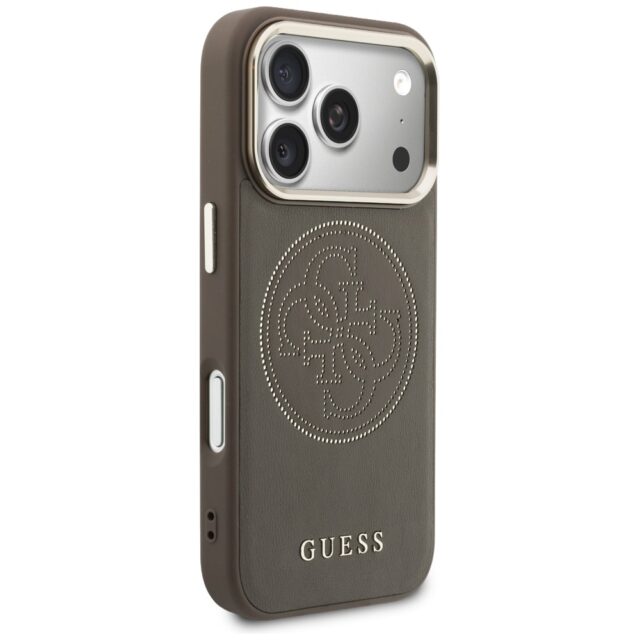 Etui Guess Perforated 4G MagSafe do       iPhone 17 Pro brązowy - imagine 4