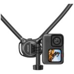 Neck Mount for sport camera USAMS JoyGo Joy01 black - imagine 4
