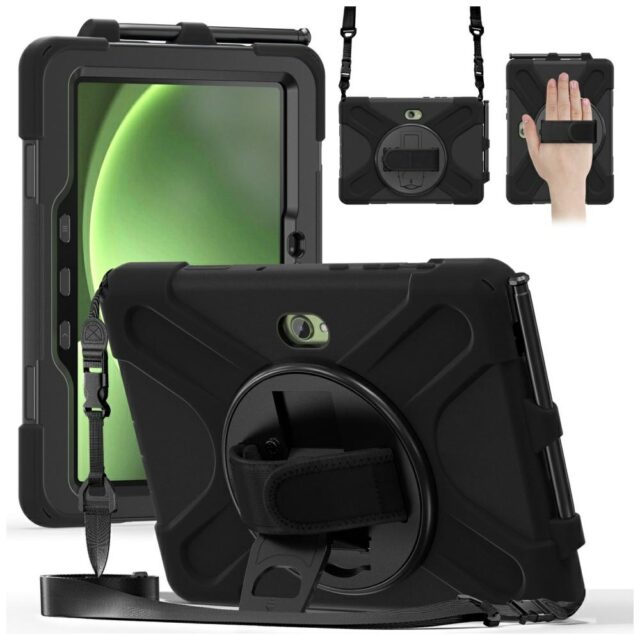 Pancerne etui z uchwytem 4smarts Rugged   Case Grip do Samsung Galaxy Tab Active Pro / Active4 Pro / Active5 Pro czarny - imagine 7
