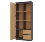 Topeshop RS-80 BILY ANTHRACITE/OAK ARTISAN office bookcase - imagine 3