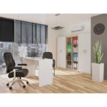 Filing cabinet OLIV 2D 74x35x180 cm  Sonoma/White - imagine 3