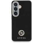 Case Guess Rhinestone Round Logo MagSafe for Samsung Galaxy S26 black - imagine 3