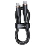 USAMS Kabel pleciony U81 USB-C na USB-C100W PD Fast Charge 6m czarny/black SJ570USB01 (US-SJ570)