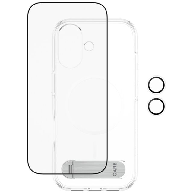 CARE by PanzerGlass Feature Kick 3in1 Case + Glass + Lens Protection Kit for iPhone 17 - imagine 3