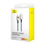 Baseus Unbreakable USB A to USB C cable 2 m 100 W White - imagine 7