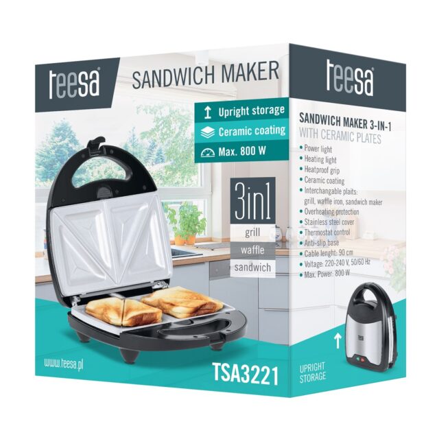 Teesa sandwich maker 3in1 Ceramic pads - imagine 3