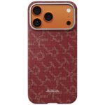 Etui PITAKA Ultra-Slim Monogram MagSafe   do iPhone 17 Pro złoto czerwony - imagine 3